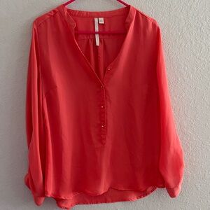 LC Lauren Conrad Vibrant Red Blouse